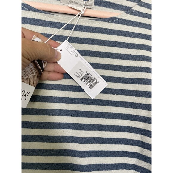 OUTERKNOWN New Denim Project Boatneck Blue Striped Dress Size Large NWT $98 - Picture 9 of 13